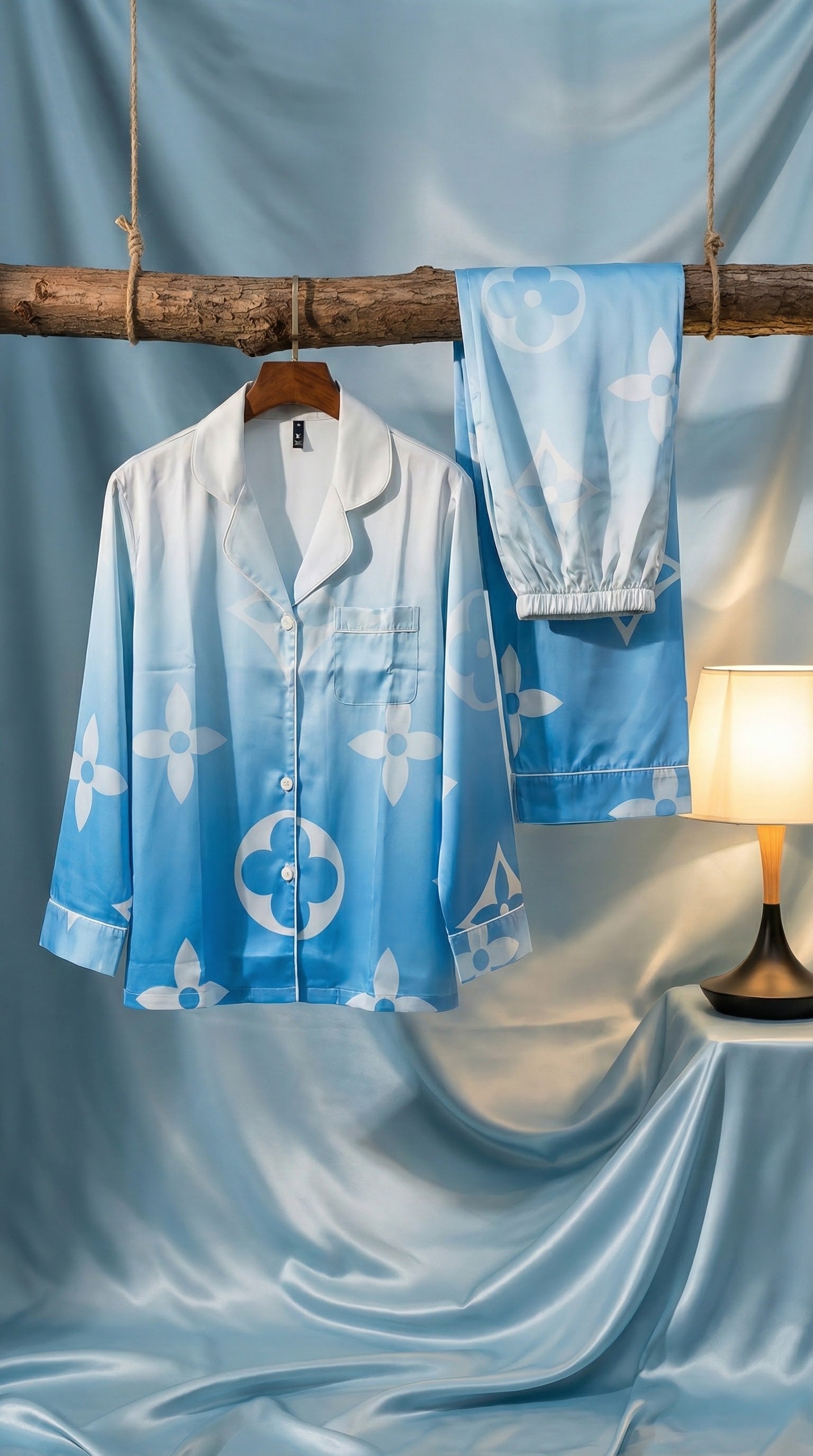 Azure Ombré Luxury Pajama Set