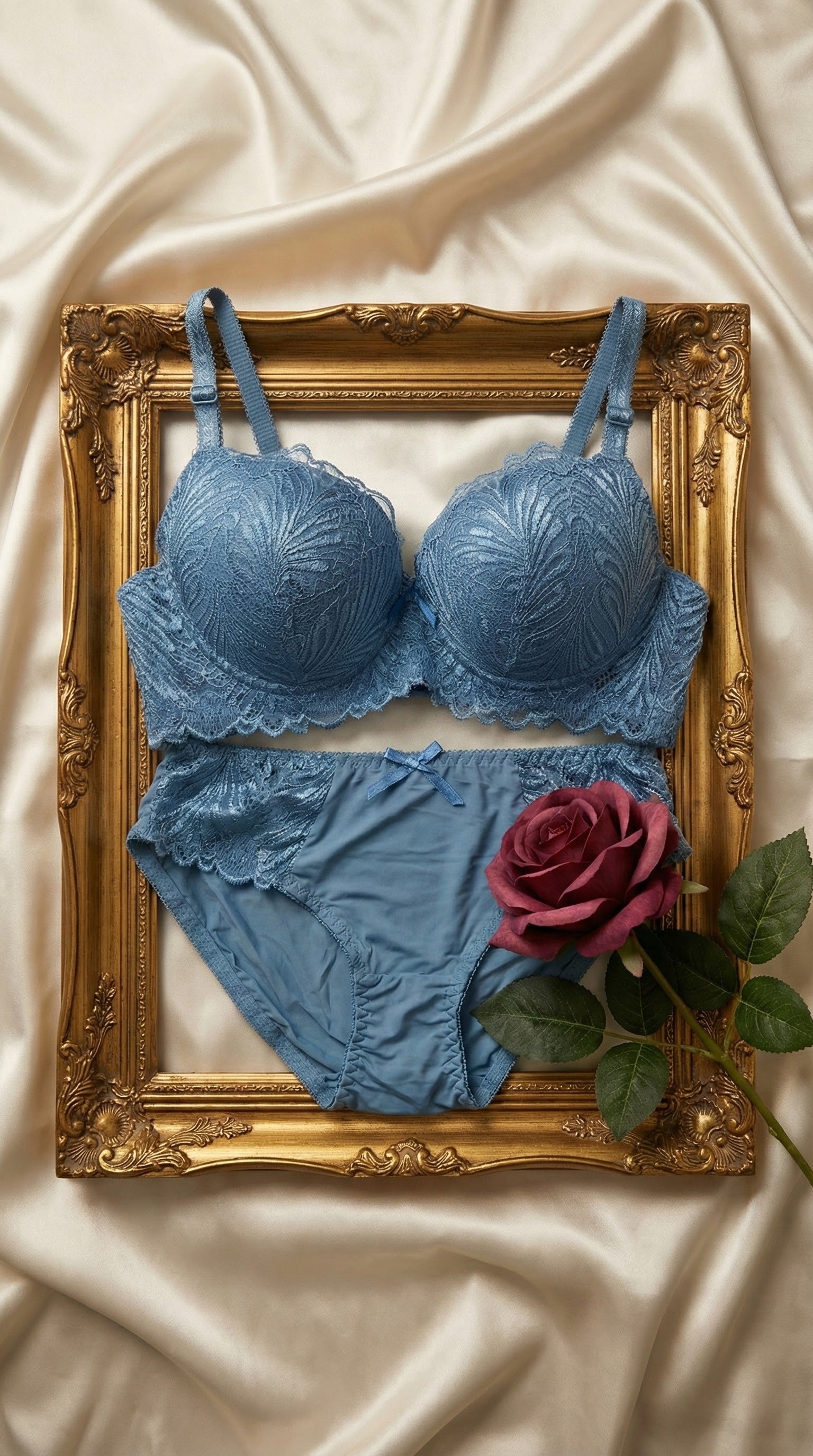 Midnight Noir Floral Lace Lingerie Set